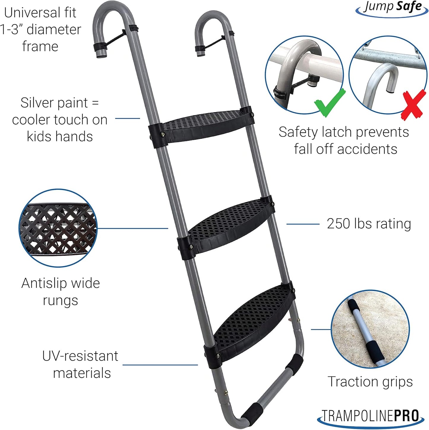 Trampoline Accessories | Ladder | Tech Holder | Wind Anchor | Shoe Bag| Spring Tool