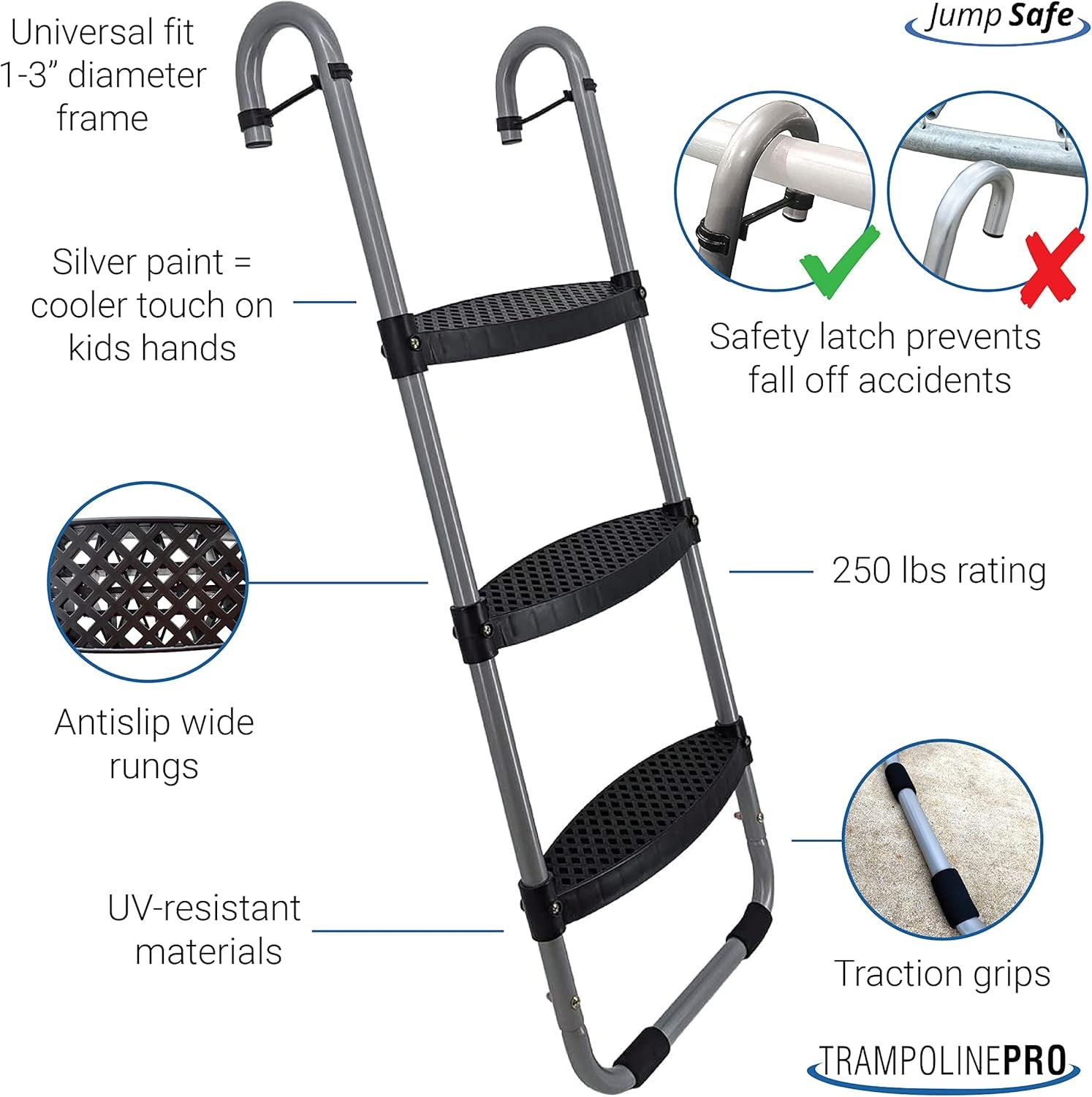 Trampoline Accessories | Ladder | Tech Holder | Wind Anchor | Shoe Bag| Spring Tool