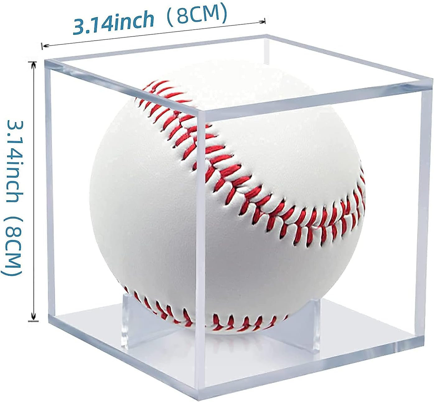 Baseball Display Case, UV Protected Acrylic Boxes for Display,Clear Display Case Baseball Cube Memorabilia Showcase Autograph Ball Protector - for Official Size Ball