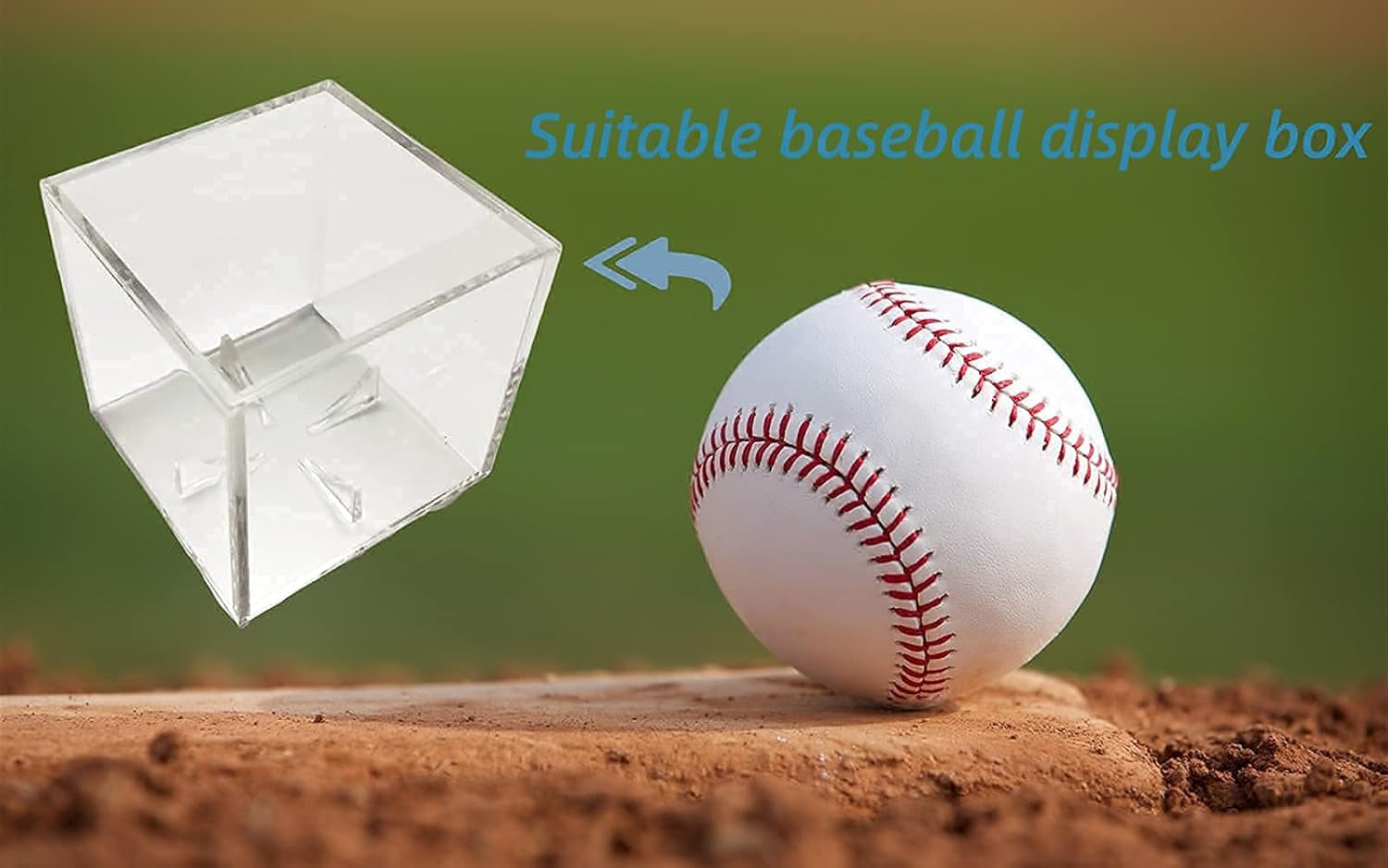 Baseball Display Case, UV Protected Acrylic Boxes for Display,Clear Display Case Baseball Cube Memorabilia Showcase Autograph Ball Protector - for Official Size Ball