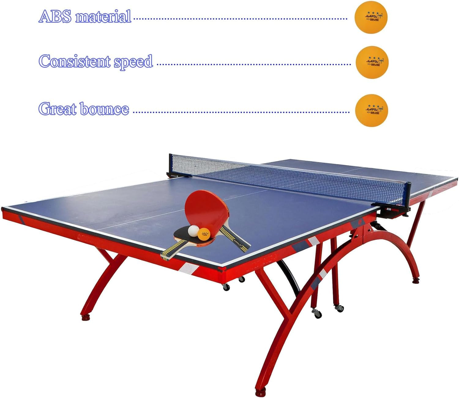 100 Counts 3-Star Orange Practice Ping Pong Balls Advanced Table Tennis Balls