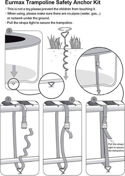 Trampoline Spring Pull Tool Kit Trampoline Parts Easy Pull Tool 2 Pack (T-Hook)