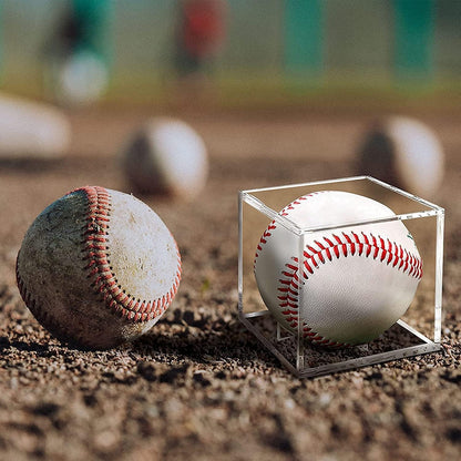 Baseball Display Case, UV Protected Acrylic Boxes for Display,Clear Display Case Baseball Cube Memorabilia Showcase Autograph Ball Protector - for Official Size Ball