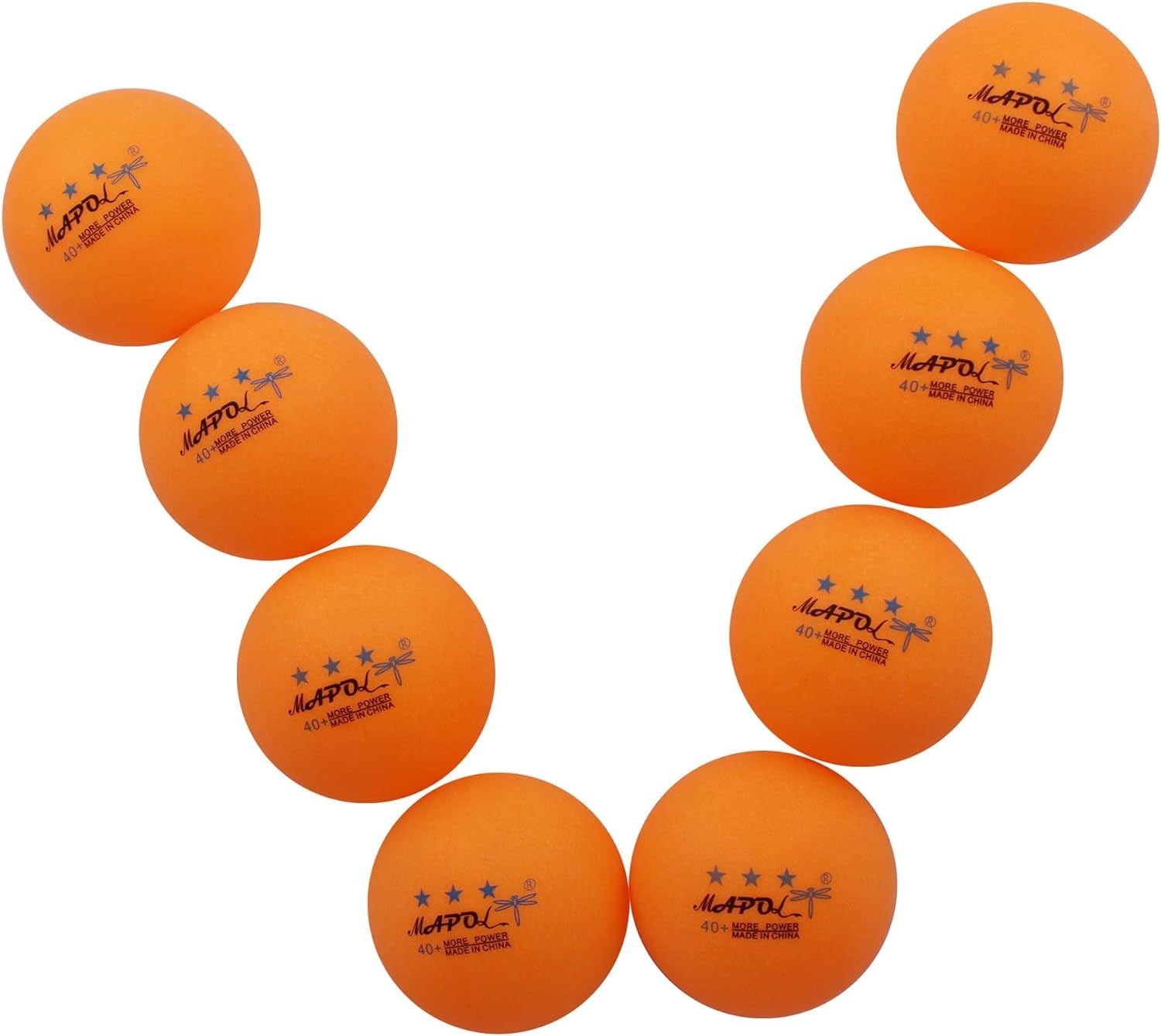 100 Counts 3-Star Orange Practice Ping Pong Balls Advanced Table Tennis Balls