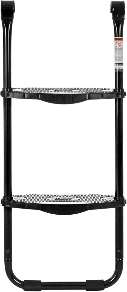 Two-Steps Universal Trampoline Ladder - Wide-Step Ladder for Trampoline - Heavy-Duty Steel Ladder with Non-Slip Plastic Steps - Trampoline Parts and Accessories - Durable and Easy Install