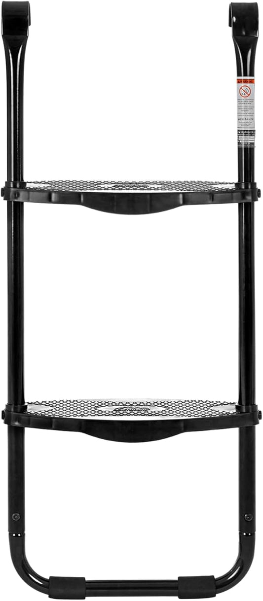 Two-Steps Universal Trampoline Ladder - Wide-Step Ladder for Trampoline - Heavy-Duty Steel Ladder with Non-Slip Plastic Steps - Trampoline Parts and Accessories - Durable and Easy Install